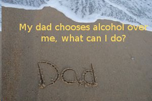 daughter angry with alcoholic dad